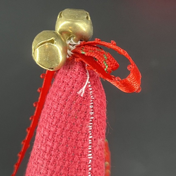 VINTAGE Cross Stitched Stuffed Plush Santa Claus Dolls Set 3 Christmas Decor - Picture 9 of 16